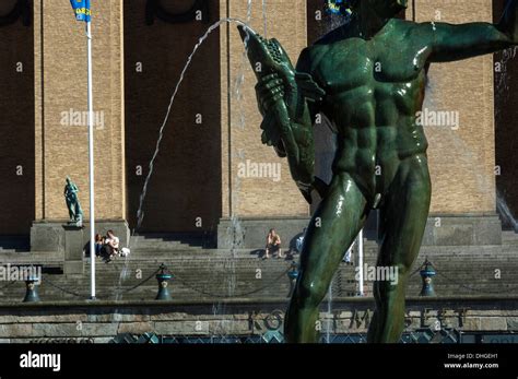 The Statue Of Poseidon Gothenburg Sweden Stock Photo Alamy