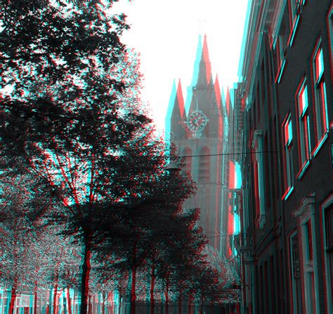 Oude Kerk Delft 3d Bandw Anaglyph Stereo Redcyan Fuji W3 Flickr