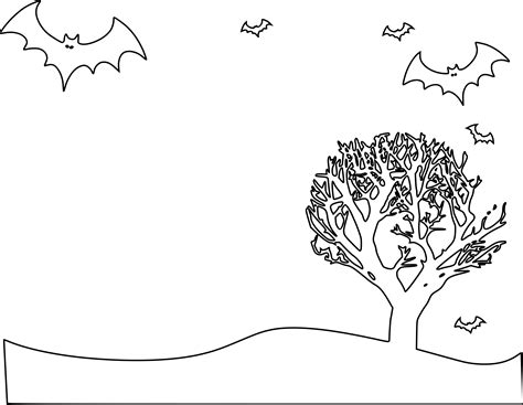 Halloween Tree Coloring Page at GetColorings.com | Free printable colorings pages to print and color