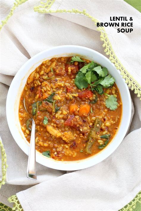 Lentil Brown Rice Soup Vegan Richa Recipe Vegan Instant Pot