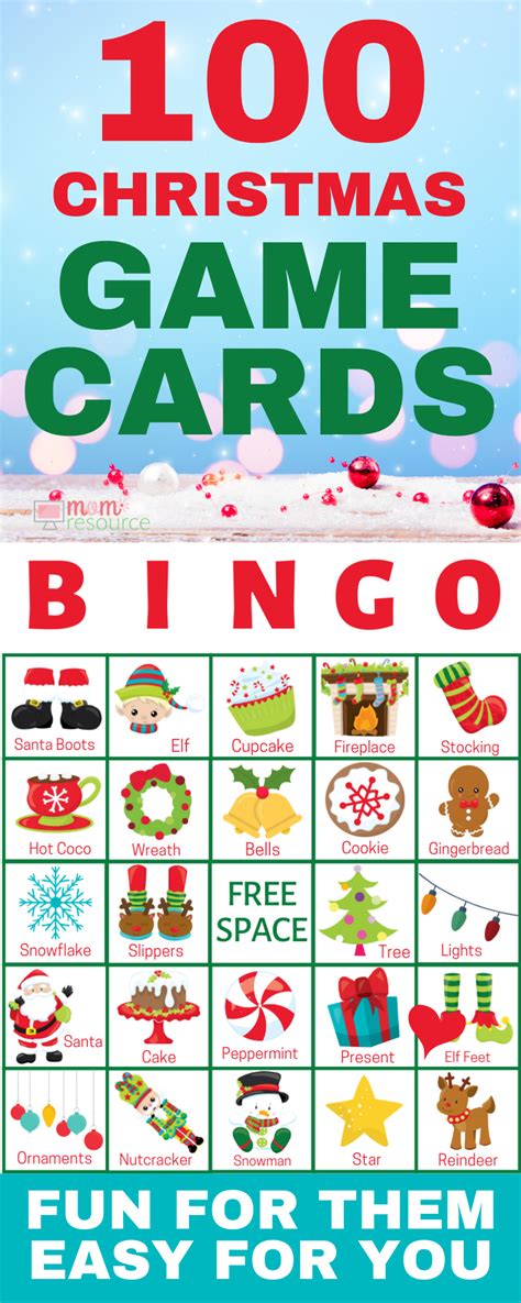 Christmas Bingo Printable Game Cards Perfect Printable Bingo For