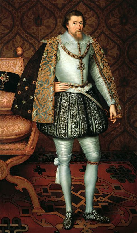 King James I Painting By Paul Van Somer