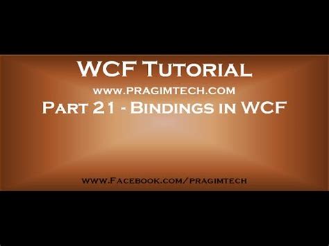 Part Bindings In Wcf Youtube