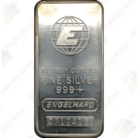 Engelhard 10 Oz 999 Fine Silver Bar Sku 61010