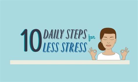 10 daily steps for less stress infographic visualistan