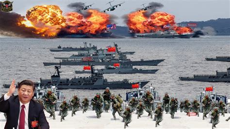 World War Begins China Send Strength Military To Invade Taiwan In The