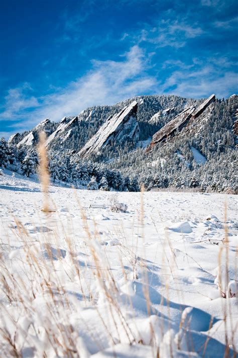 Flatirons Boulder Co Stunning Winter Pic Of The Flatirons