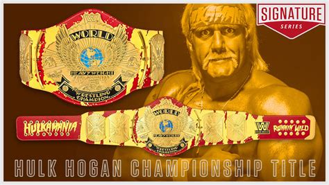 Hulk Hogan “hulkamania” Signature Series Replica Championship Title