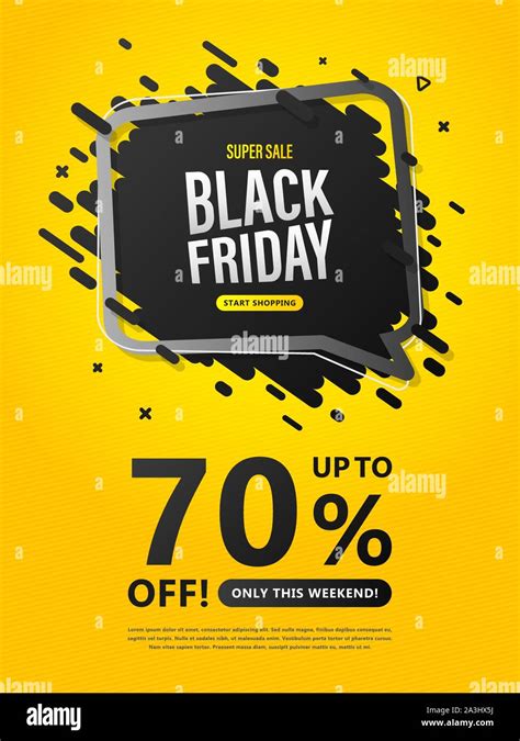 Black Friday Sale Flyer Discount Banner With Speech Bubble And