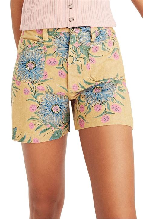 Madewell Emmett Painted Blooms Twill Shorts Nordstrom Twill Shorts