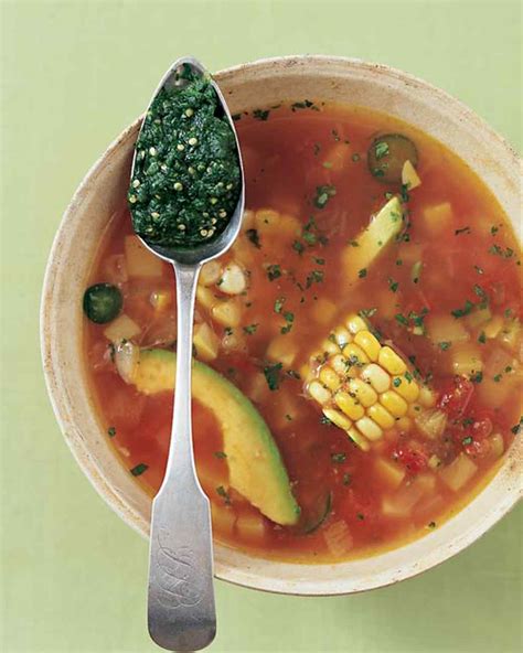 Mexican Fiesta Soup With Roasted Tomatillo And Cilantro
