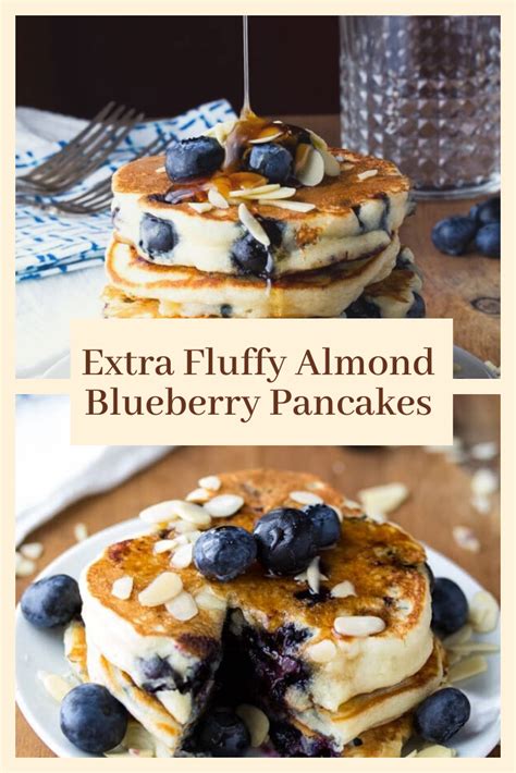 Extra Fluffy Almond Blueberry Pancakes