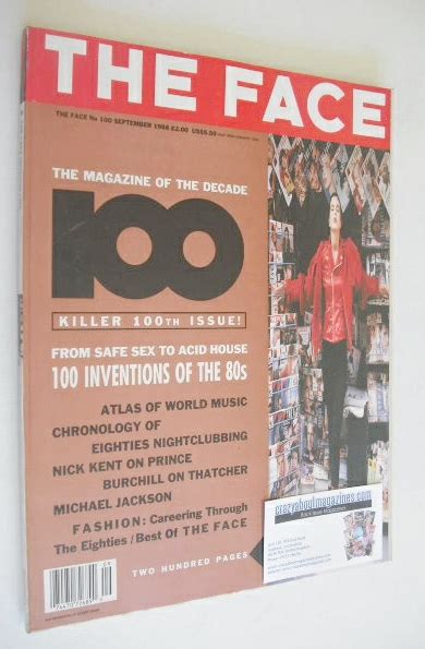 The Face Magazine 100th Issue Cover September 1988 Issue 100