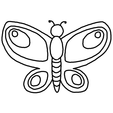 Simple Outlines Of Butterflies Clipart Best