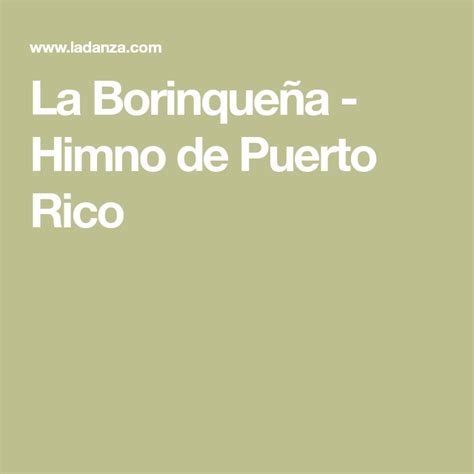 Himno La Borinquena