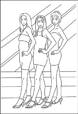 Klicke auf die einzelnen bilder zum öffnen und ausdrucken der pdf datei Topmodel und Models - Malvorlagen und Ausmalbilder