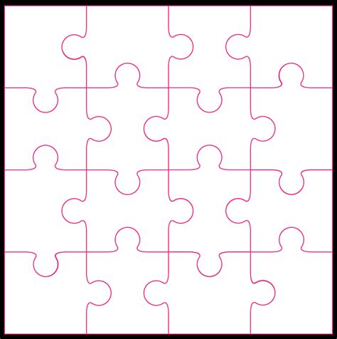 How many files are in a jigsaw puzzle template? 16 piece Jigsaw cut file & template