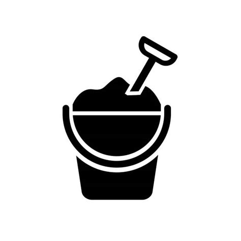 Shovel hand drawn beach toy icon. Sand Pail And Shovel Illustrations, Royalty-Free Vector ...