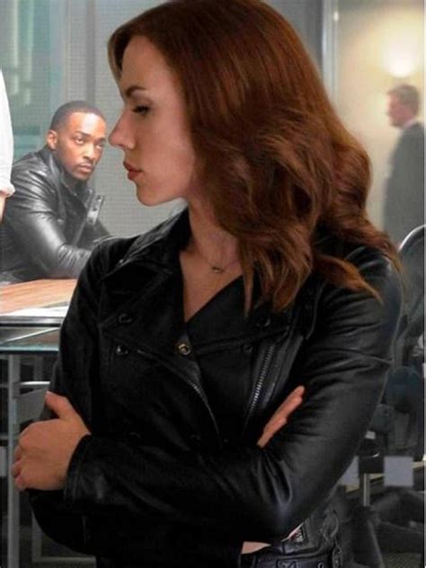 Captain America Civil War Scarlett Johansson Leather Jacket
