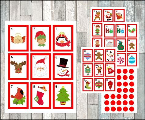 Printable 30 Christmas Bingo Cards Printable Christmas Bingo Etsy