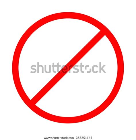 Prohibition No Symbol Red Round Stop 스톡 일러스트 385251145 Shutterstock
