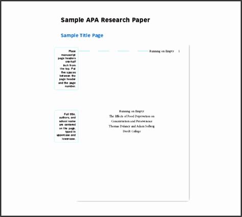 6 Research Paper Format Template Sampletemplatess Sampletemplatess