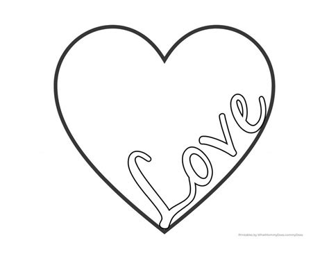 Plain Heart Coloring Page Coloring Pages