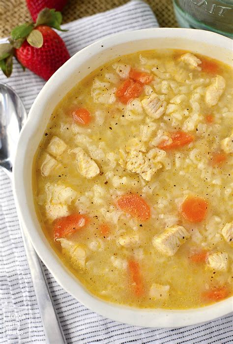 With only 4 simple pantry ingredients, like minute® ready to serve white rice, cooked chicken breast, chicken broth and frozen, mixed vegetables you can make a hearty meal, anytime! Easy Chicken and Rice Soup - Iowa Girl Eats