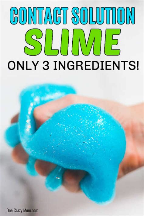 How To Make Slime With Contact Solution Only 3 Ingredients