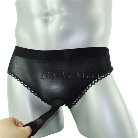 Men Pantyhose Underwear Thong Sheer Brief Seethrough Sheath Open 20to34 Ebay