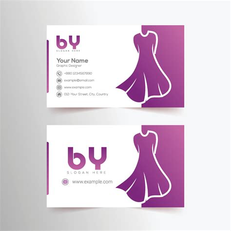 Female Dress Concept Boutique Business Card Concept 13568509 Vector Art