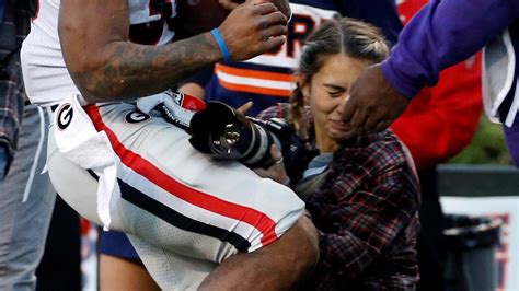 Uga Player Hits Photographer During Game Against Auburn