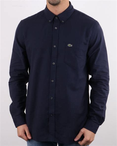 Lacoste Long Sleeve Shirt In Dark Navy 80s Casual Classics