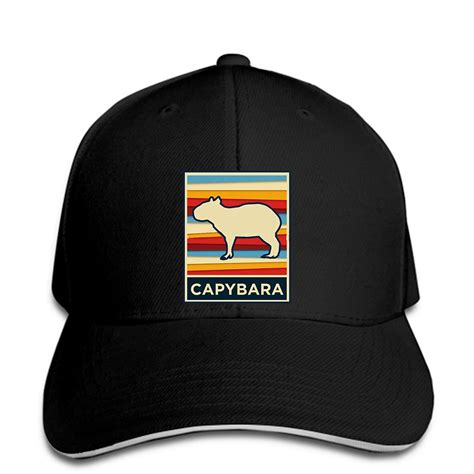 Baseball Cap Funny Print Hat Men Novelty Women Snapback Capybara Retro