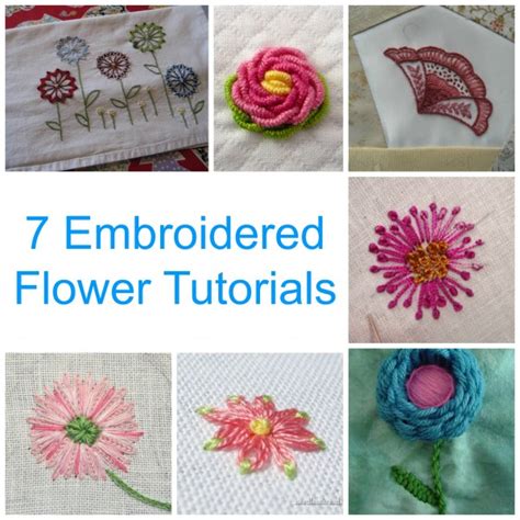 After all the branches are embroidered, begin to embroider buds on the tips of the branches. 7 Embroidered Flower Tutorials - Needle Work