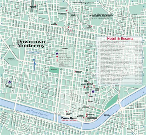 Downtown Monterrey Map