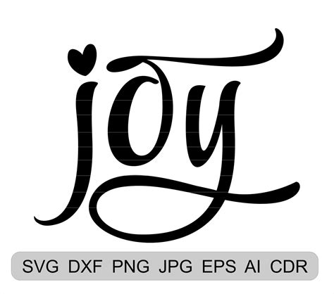 Joy Svg File Joy Heart Sign Joy For Cricut Joy Heart Etsy