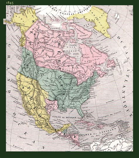 North America Historical Map 1845 Full Size