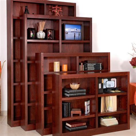 Concepts In Wood Double Wide Wood Veneer Bookcase