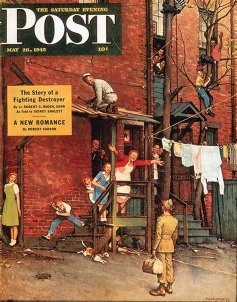 The Homecoming Gi By Norman Rockwell May 25 1945 The Saturday