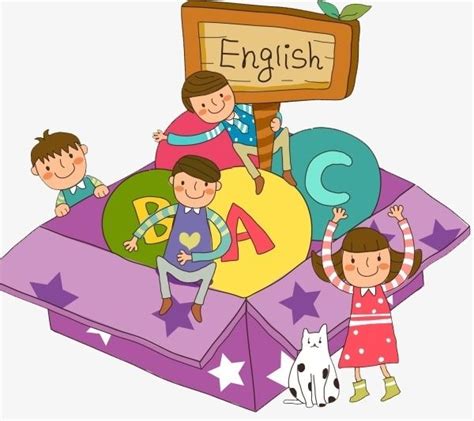 Learning English Cartoon Hand Painted Child Png Image