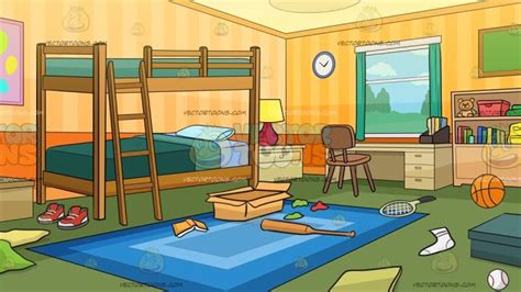 Messy Bedroom Clipart