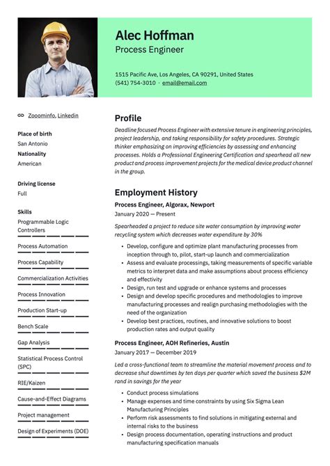 Get proven advice for writing better resumes and landing more job interviews. 17 Process Engineer Resume Examples & Guide | 2021