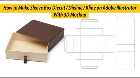 How To Make Sleeve Box Diecut Dieline K Line On Adobe Illustrator