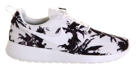 Nike Roshe Run White Black Palm Print Unisex Sports