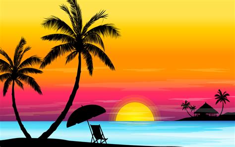 48 Animated Beach Scene Desktop Wallpaper On Wallpapersafari