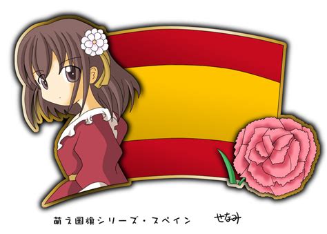 murakami senami original translated 1girl brown eyes brown hair carnation flag flower