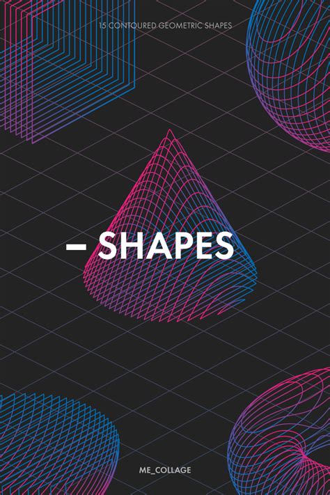 Contoured 3d Geometric Shapes In 2020 3d Geometric Shapes Geometric