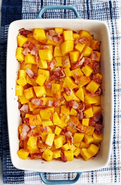 Baked Bacon Cheese Butternut Squash Yay For Food