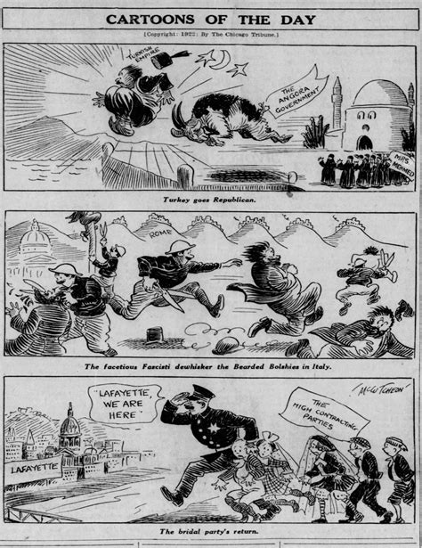 November 4th 1922 Cartoons Of The Day From The Chicago Tribune